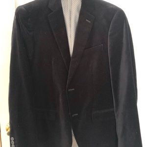 Alfani Slim Fit Navy Velvet Sport Coat 38R